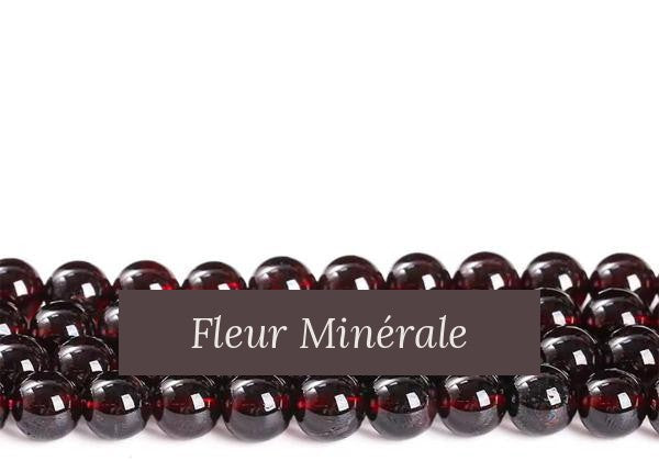 Perles — Grenat naturel 5A perle ronde — Réf. JDYGD01-5 — Fleur Minérale