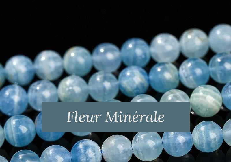 Perles — Calcite Bleue 5A perle ronde — Réf. JDYGD100-9 — Fleur Minérale