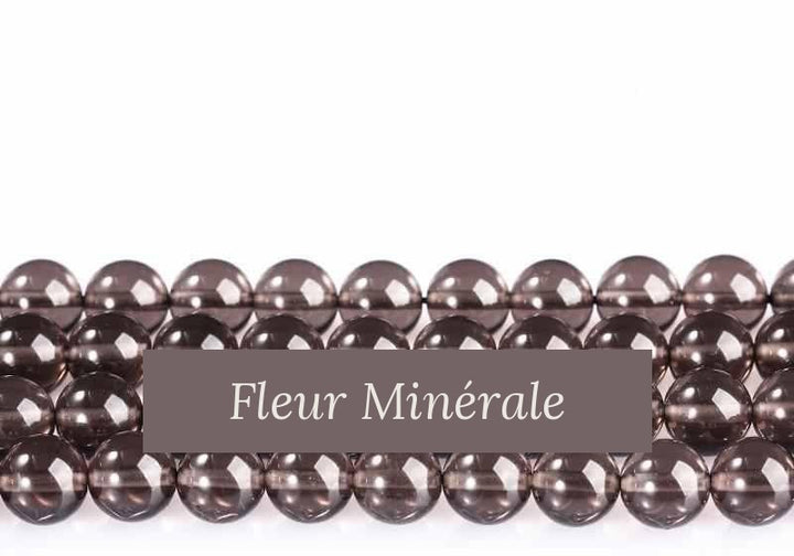 Perles — Obsidienne Ice perle ronde — Réf. JDYGD101-8 — Fleur Minérale
