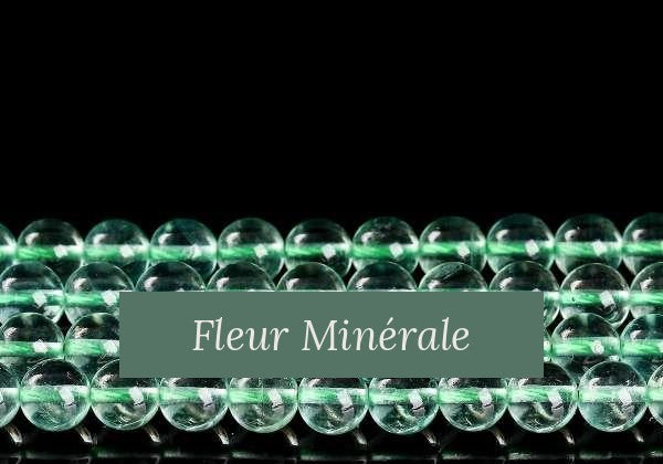 Perles — Fluorite Verte 8A perle ronde — Réf. JDYGD110-14 — Fleur Minérale