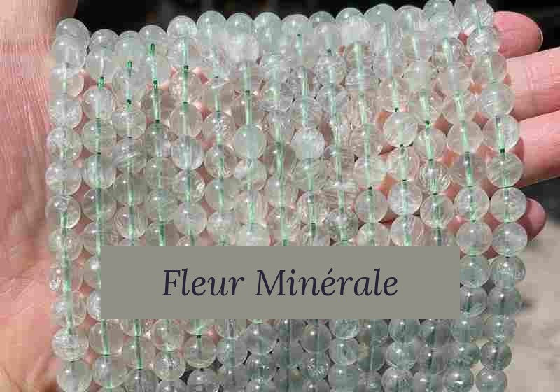 Perles — Fluorite Verte Menthe perle ronde — Réf. JDYGD110-20 — Fleur Minérale