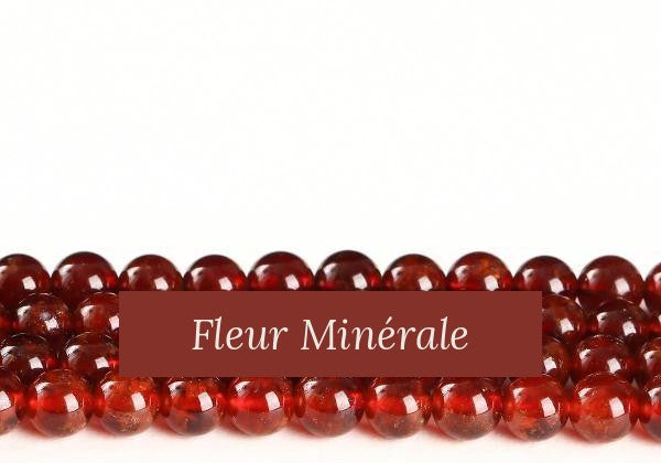 Perles — Grenat orange perle ronde — Réf. JDYGD123-2 — Fleur Minérale