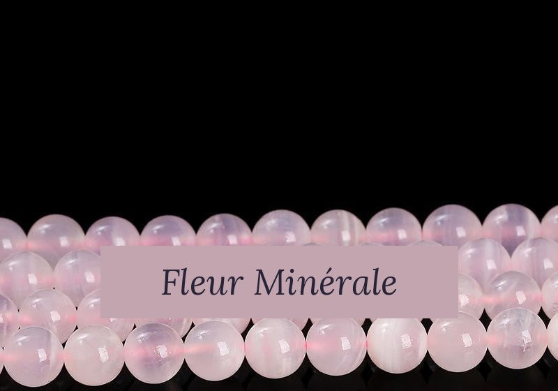 Perles — Calcite Rose perle ronde — Réf. JDYGD129-2 — Fleur Minérale