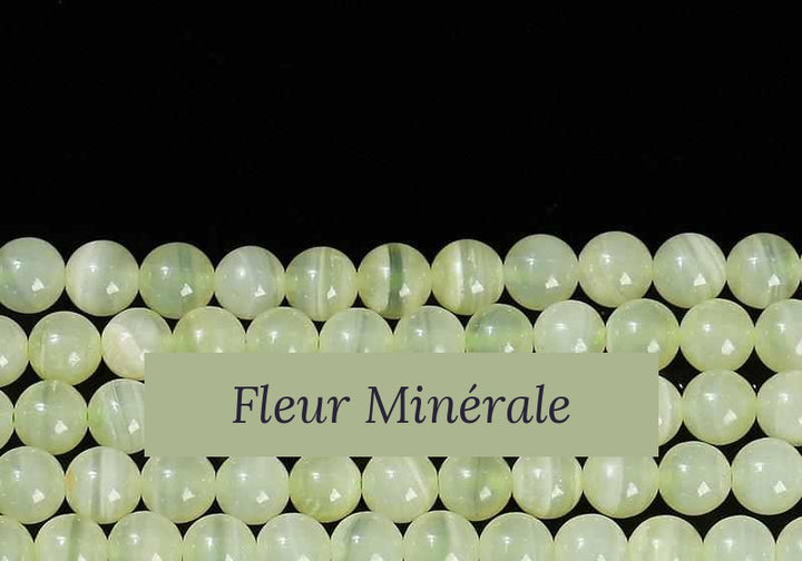 Perles — Calcite Verte perle ronde — Réf. JDYGD135-1 — Fleur Minérale