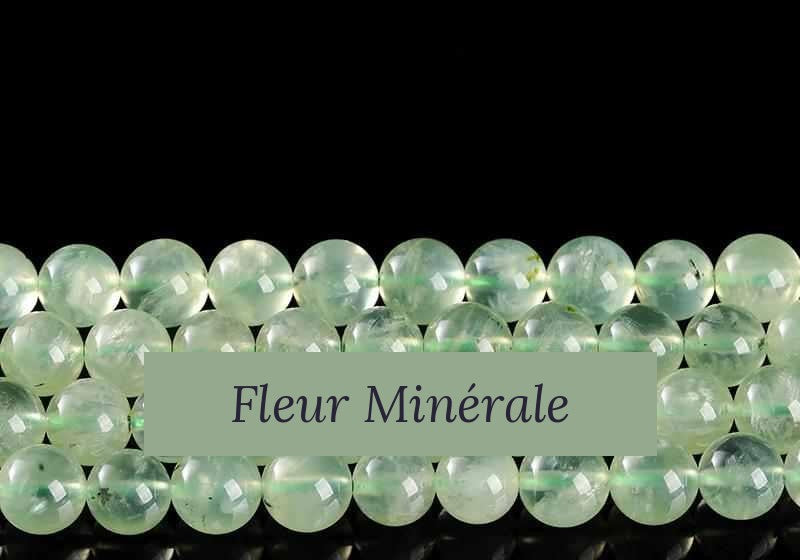 Perles — Préhnite 5A perle ronde — Réf. JDYGD18-2 — Fleur Minérale