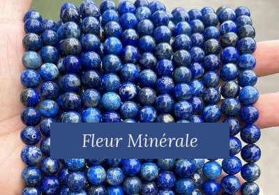Perles — Lapis-lazuli 3A perle ronde — Réf. JDYGD22-14 — Fleur Minérale