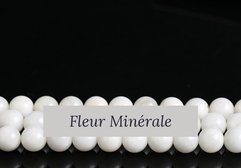 Perles — Pierre de lune Blanche naturelle 3A perle ronde — Réf. JDYGD27-14 — Fleur Minérale