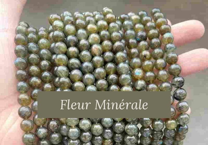 Perles — Spectrolite Stone naturelle 3A perle ronde — Réf. JDYGD30-3 — Fleur Minérale