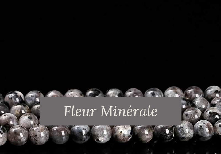 Perles — Labradorite Noire perle ronde — Réf. JDYGD33-1 — Fleur Minérale