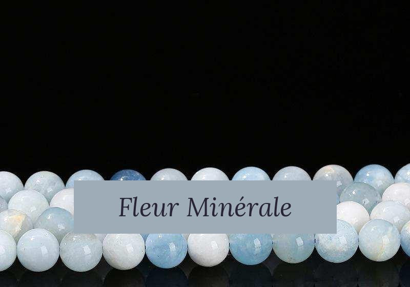 Perles — Aigue-Marine perle ronde — Réf. JDYGD38-2 — Fleur Minérale