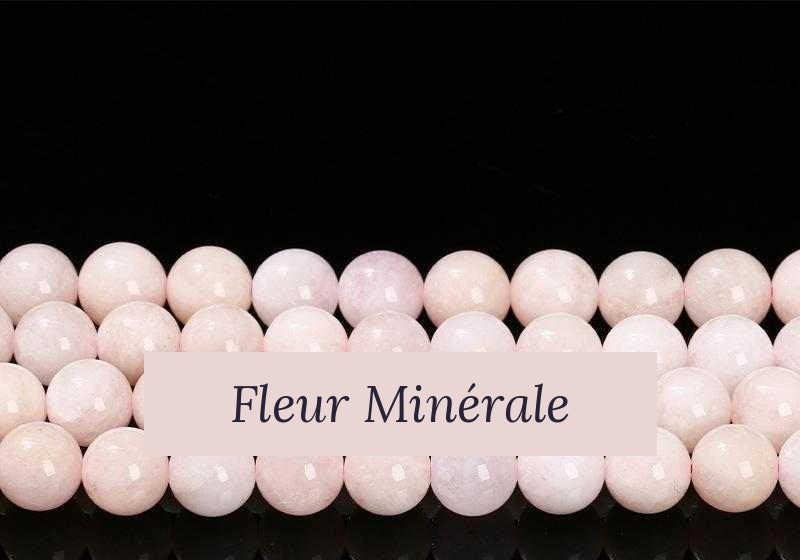 Perles — Morganite Rose perle ronde — Réf. JDYGD42-6 — Fleur Minérale