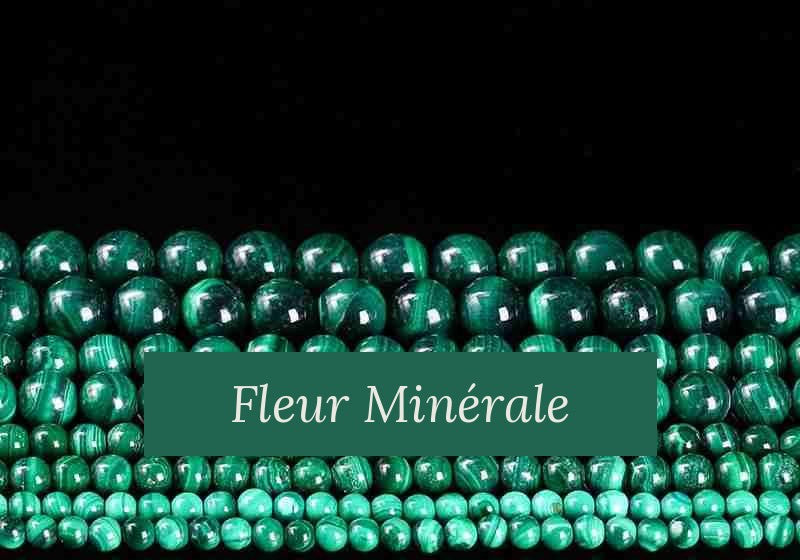 Perles — Malachite 3A perle ronde — Réf. JDYGD46-11 — Fleur Minérale