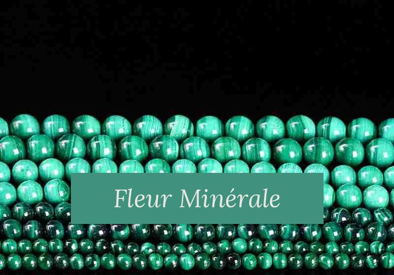 Perles — Malachite 5A perle ronde — Réf. JDYGD46-6 — Fleur Minérale