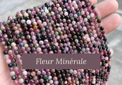 Perles — Tourmaline Multicolore 5A perle ronde — Réf. JDYGD47-9 — Fleur Minérale