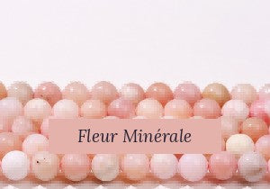 Perles — Opale Rose 5A perle ronde — Réf. JDYGD49-3 — Fleur Minérale