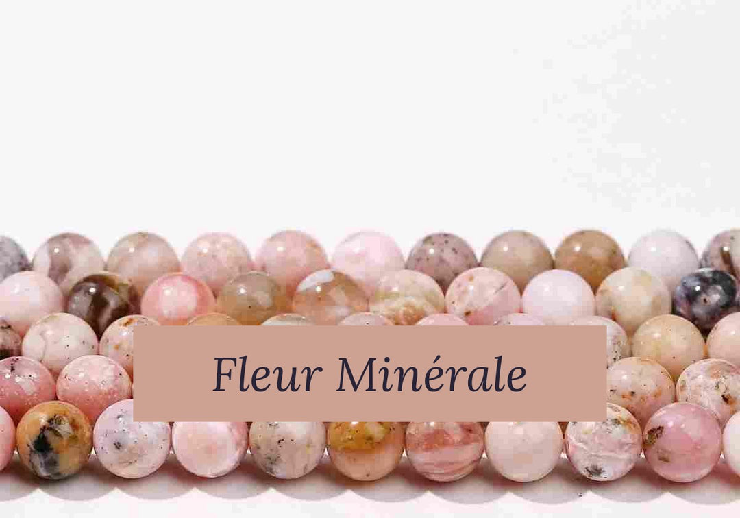 Perles — Opale Rose 3A perle ronde — Réf. JDYGD49-8 — Fleur Minérale