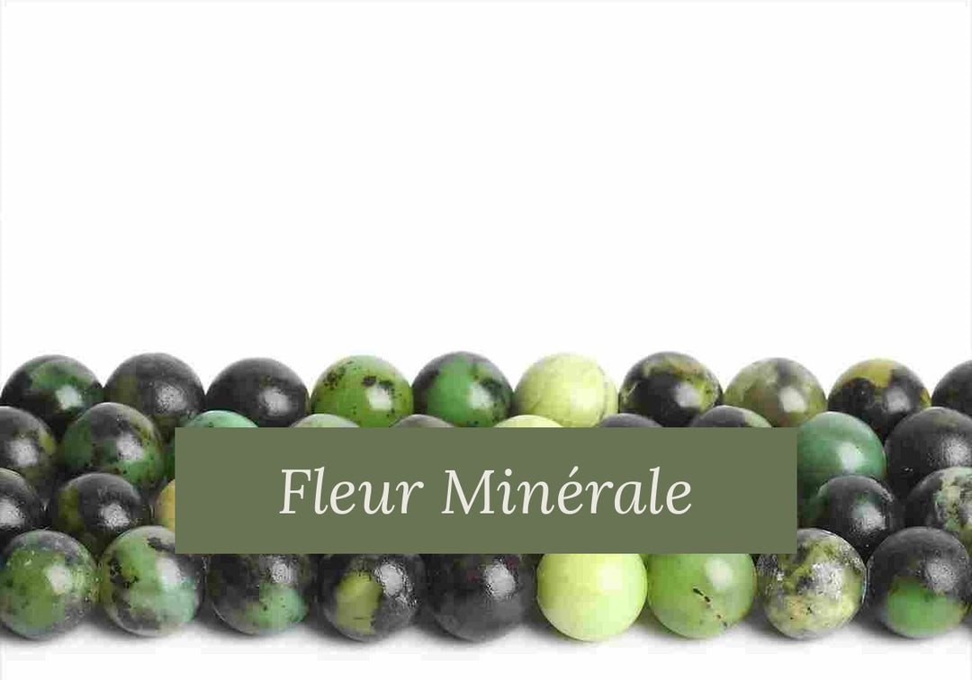 Perles — Opale Verte 1A perle ronde — Réf. JDYGD53-3 — Fleur Minérale