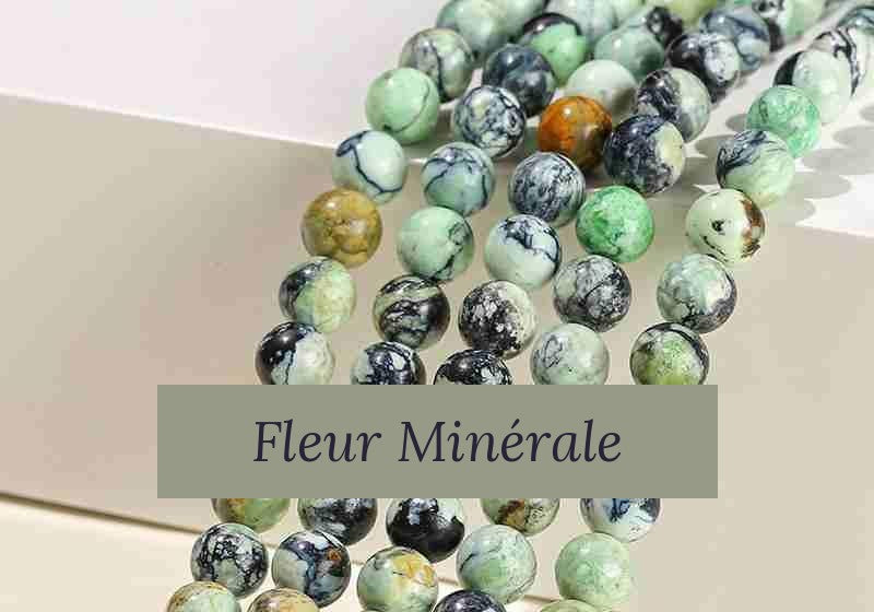 Perles — Éosphorite perle ronde — Réf. JDYGD69-2 — Fleur Minérale
