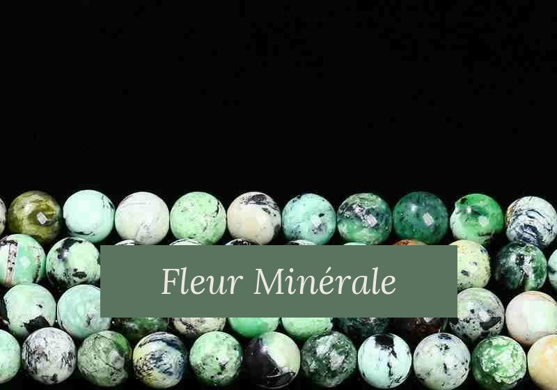 Perles — Éosphorite naturel 5A perle ronde — Réf. JDYGD69-7 — Fleur Minérale