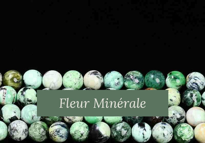 Perles — Éosphorite naturel 5A perle ronde — Réf. JDYGD69-7 — Fleur Minérale