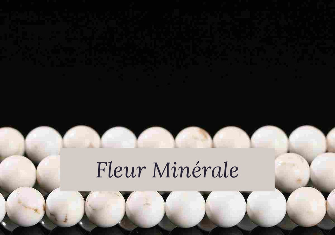 Perles — Magnésite perle ronde — Réf. JDYGD75-2 — Fleur Minérale