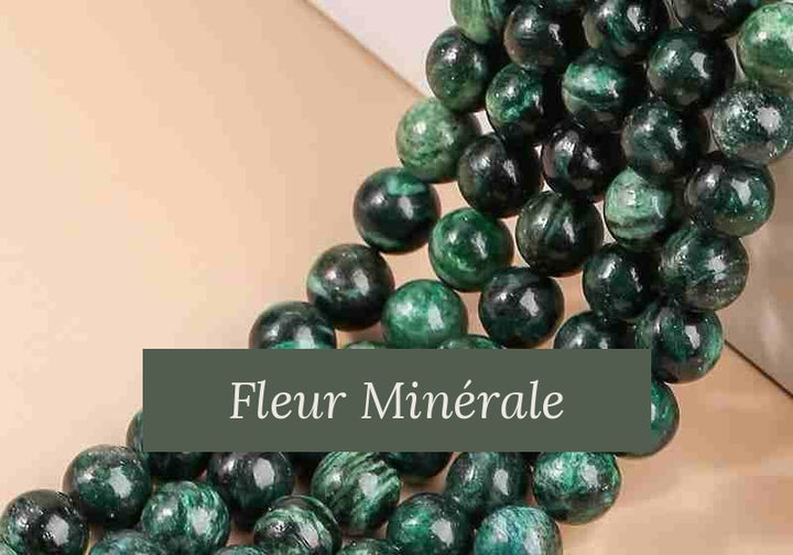Perles — Mica Vert perle ronde — Réf. JDYGD86-3 — Fleur Minérale