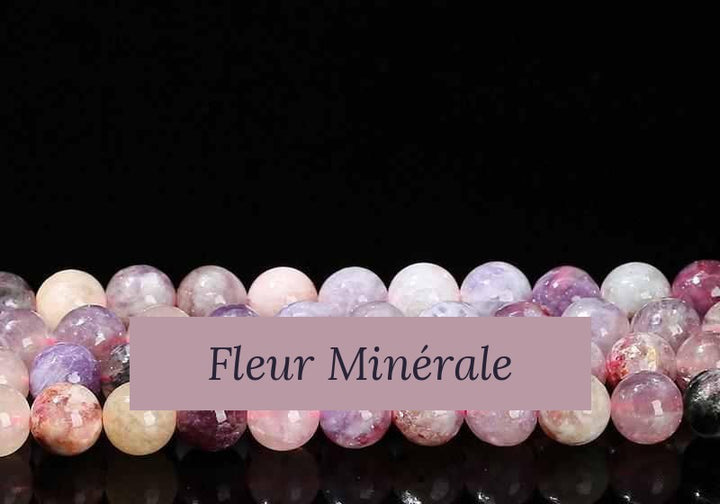 Perles — Tourmaline Rose perle ronde — Réf. JDYGD98-2 — Fleur Minérale