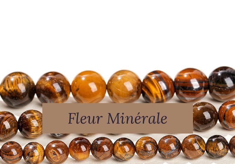 Perles — Oeil De Tigre 1A perle ronde — Réf. JDYHY03-29 — Fleur Minérale