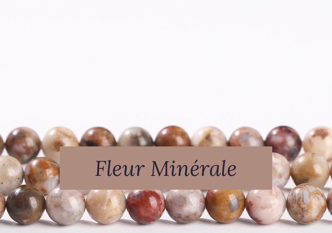Perles — Agate Crazy Lace Rouge perle ronde — Réf. JDYMN04-2 — Fleur Minérale