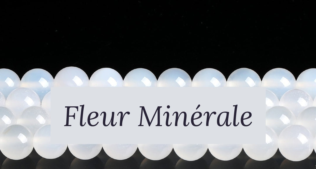 Perles — Calcédoine Blanche 5A perle ronde — Réf. JDYMN12-6 — Fleur Minérale