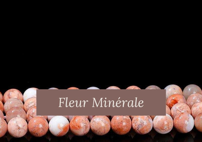 Perles — Agate Rose perle ronde — Réf. JDYMN59-1 — Fleur Minérale