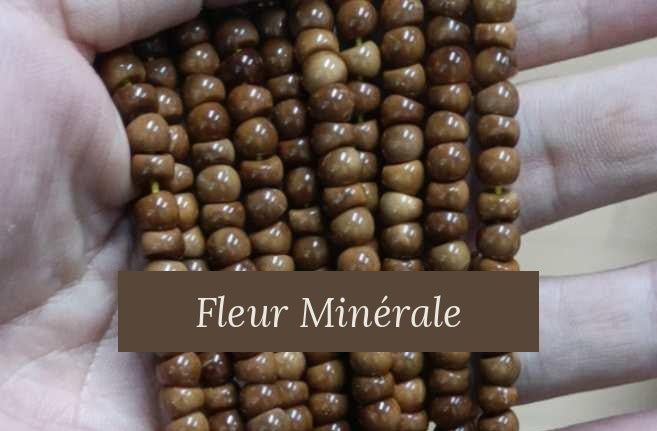 Perles — Graines de bodhi brunes perle ronde — Réf. JDYMZ44 — Fleur Minérale
