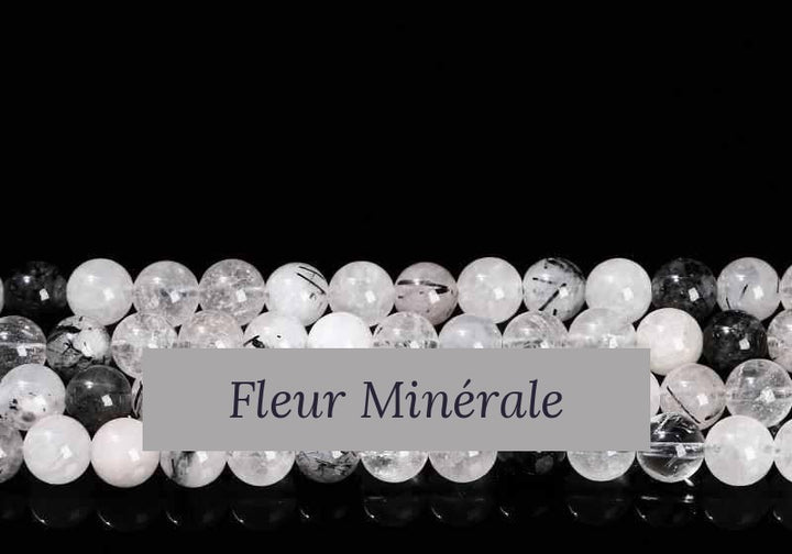 Perles — Quartz Tourmaliné 1A perle ronde — Réf. JDYSJ10-10 — Fleur Minérale