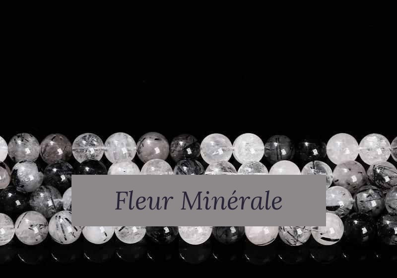 Perles — Quartz Tourmaliné 3A perle ronde — Réf. JDYSJ10-16 — Fleur Minérale