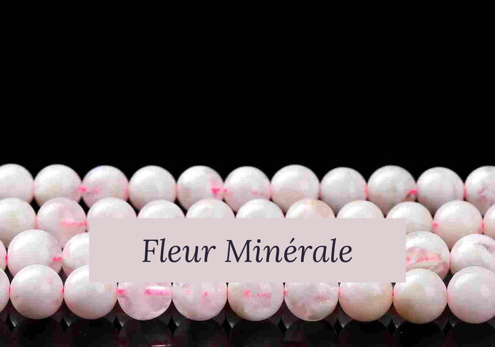Perles — Quartz Neige perle ronde — Réf. JDYSJ102-2 — Fleur Minérale