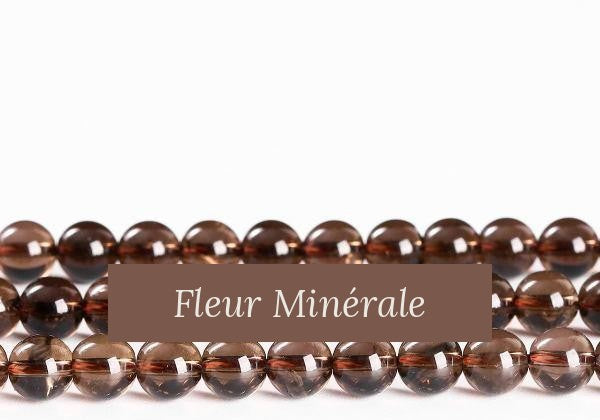 Perles — Quartz fumé 5A perle ronde — Réf. JDYSJ12-9 — Fleur Minérale
