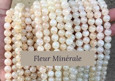 Perles — Citrine 1A perle ronde — Réf. JDYSJ22-14 — Fleur Minérale