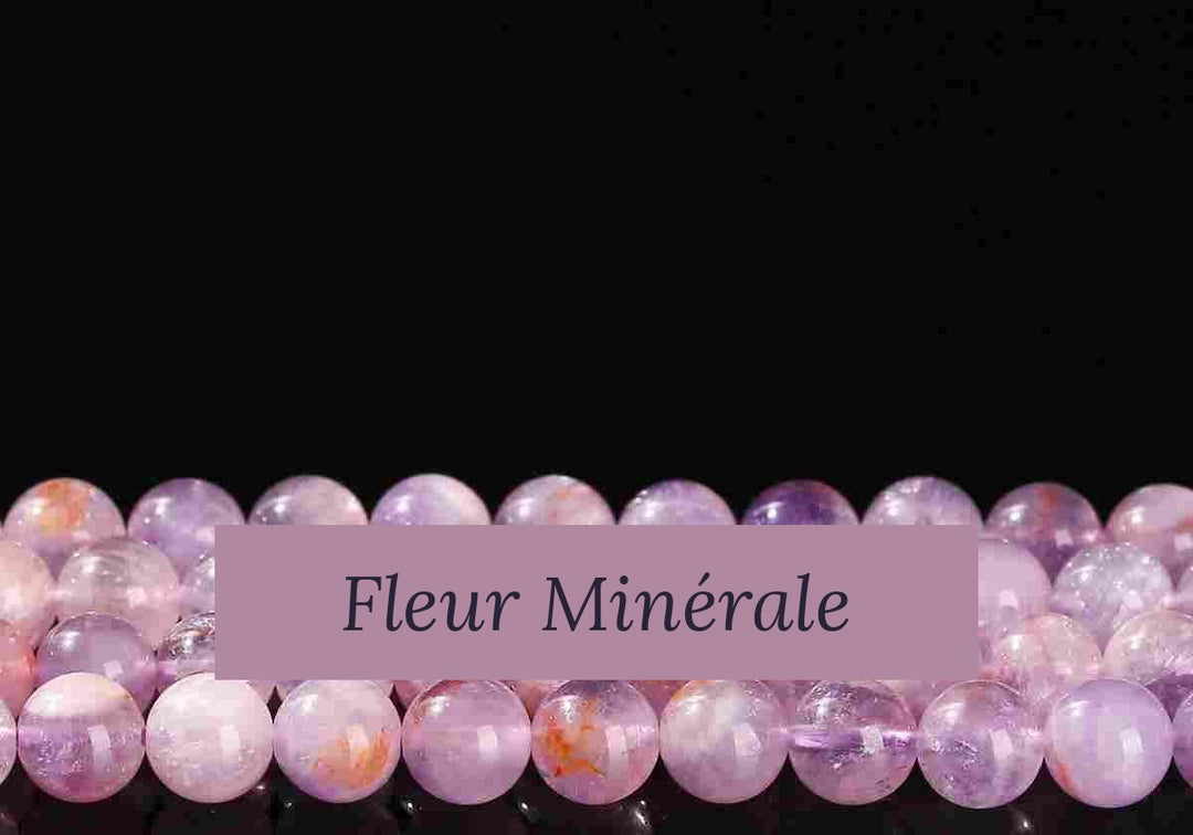 Perles — Rêve violet améthyste perle ronde — Réf. JDYSJ23-15 — Fleur Minérale