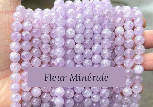 Perles — Améthyste Lavande 5A perle ronde — Réf. JDYSJ23-2 — Fleur Minérale