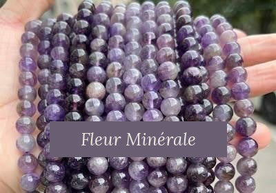 Perles — Améthyste 1A perle ronde — Réf. JDYSJ28-10 — Fleur Minérale