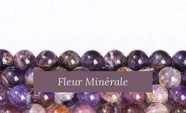 Perles — Améthyste Chevron 1A perle ronde — Réf. JDYSJ28Q-10 — Fleur Minérale