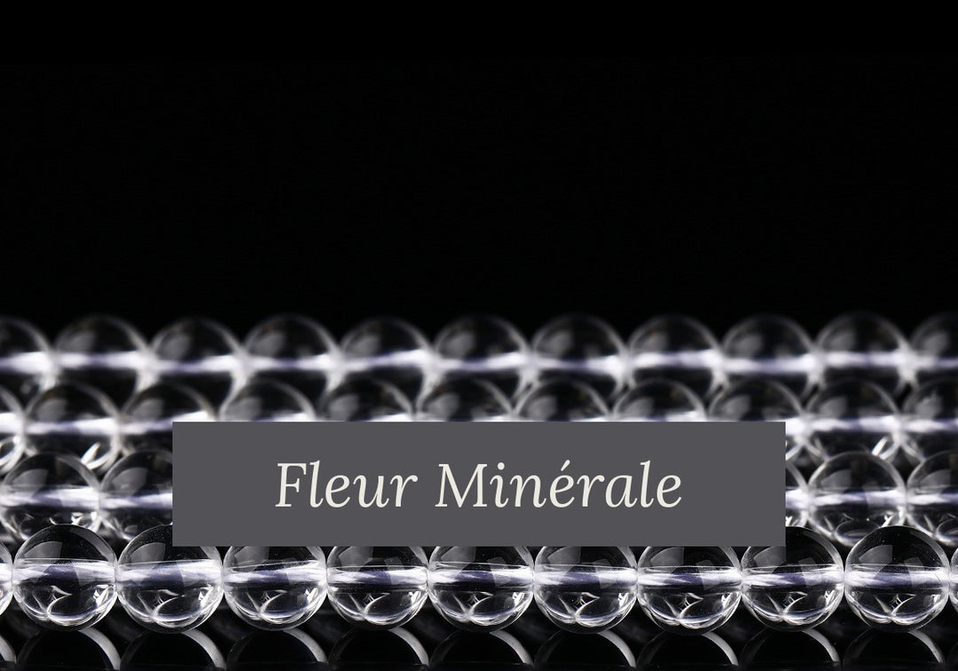 Perles — Cristal de Roche Qualité Collection perle ronde — Réf. JDYSJ33-34 — Fleur Minérale