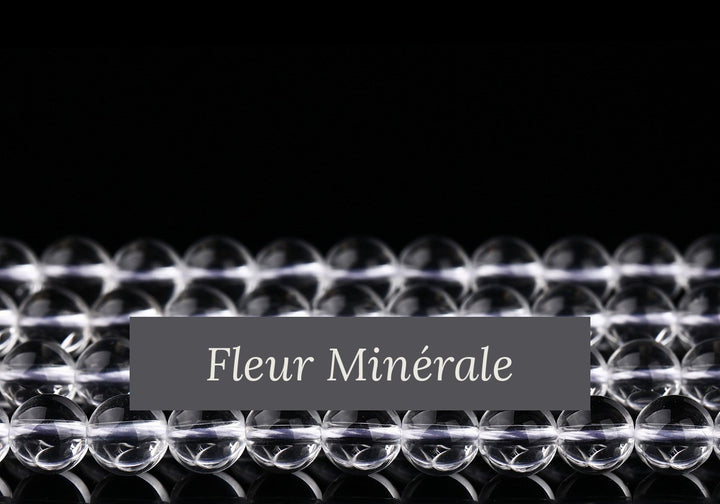 Perles — Cristal de Roche Qualité Collection perle ronde — Réf. JDYSJ33-34 — Fleur Minérale