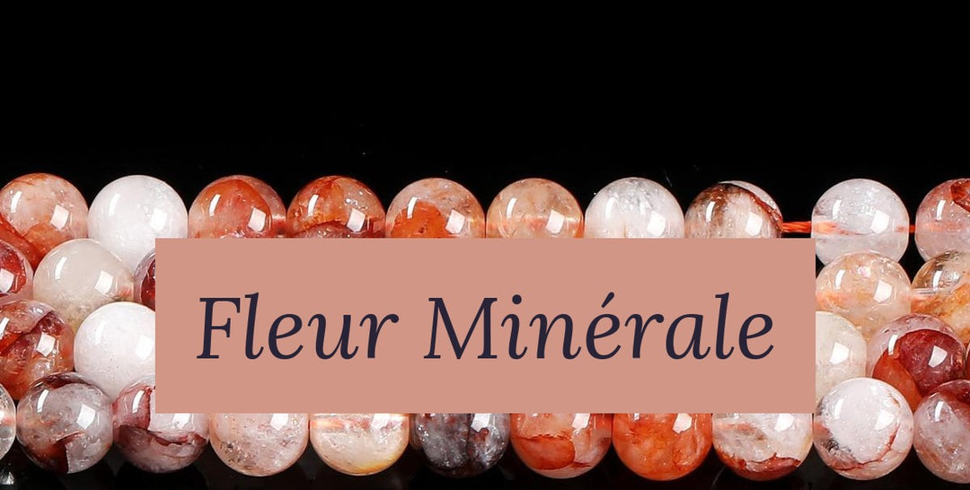 Perles — Quartz Hématoïde Rouge 2A perle ronde — Réf. JDYSJ41-12 — Fleur Minérale