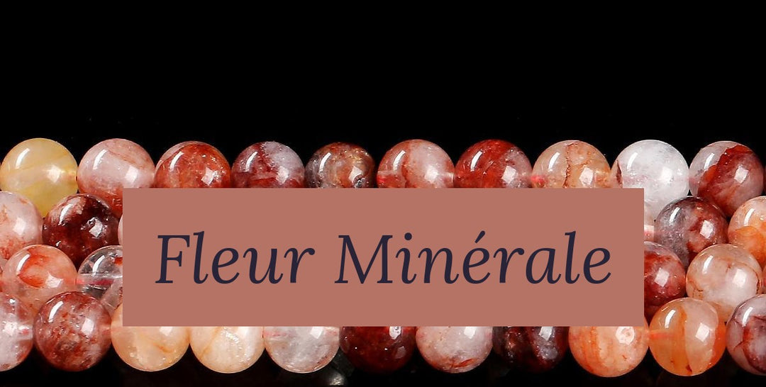 Perles — Quartz Hématoïde Rouge 3A perle ronde — Réf. JDYSJ41-2 — Fleur Minérale