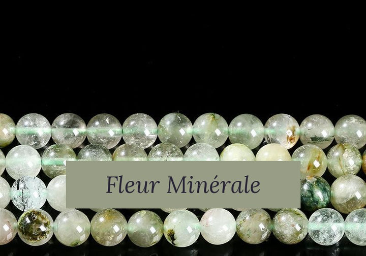 Perles — Quartz Vert perle ronde — Réf. JDYSJ78-2 — Fleur Minérale