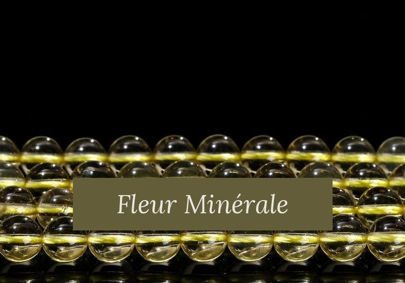 Perles — Quartz Citron perle ronde — Réf. JDYSJ80-2 — Fleur Minérale