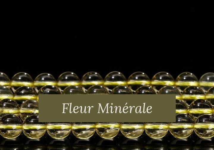 Perles — Quartz Citron perle ronde — Réf. JDYSJ80-3 — Fleur Minérale