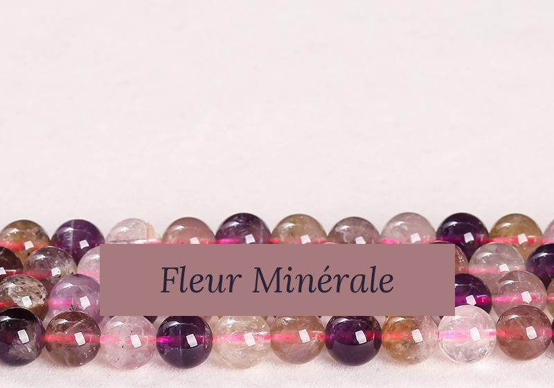 Perles — Aurore quartz Coloré perle ronde — Réf. JDYSJ87-2 — Fleur Minérale