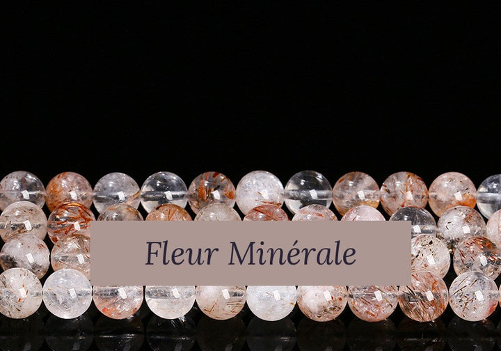 Perles — Super sept quartz Noir perle ronde — Réf. JDYSJ88-0 — Fleur Minérale